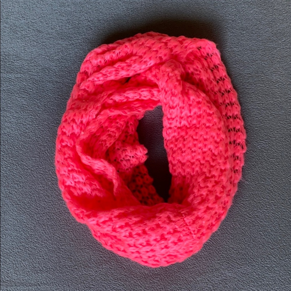 Hot Pink Knit Infinity Scarf